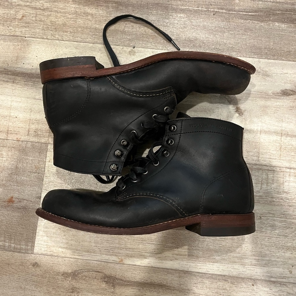 Wolverine 1000 Mile Heritage Plain Toe Boots - Picture 3 of 4